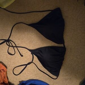 Black triangle bikini top